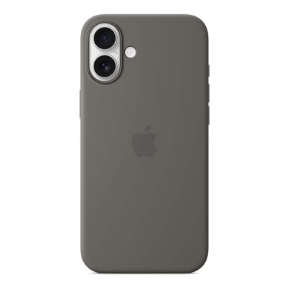Чехол для iPhone 16 Plus Silicone Case Gray cерый