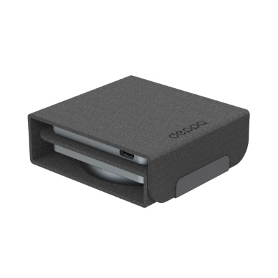 Беспроводная зарядная станция Deppa 3в1 Crystal MagSafe Fold Travel QI складная (23153) Black, чёрный