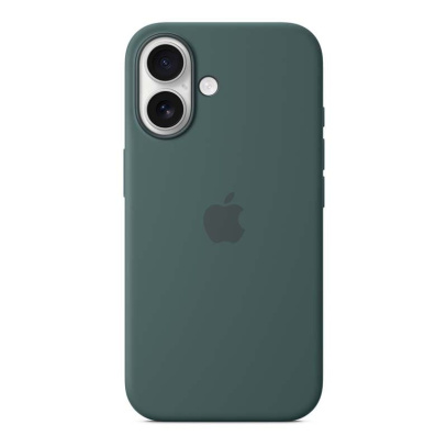 Чехол для iPhone 16 с MagSafe Silicone Case Dark Green, тёмно-зеленый