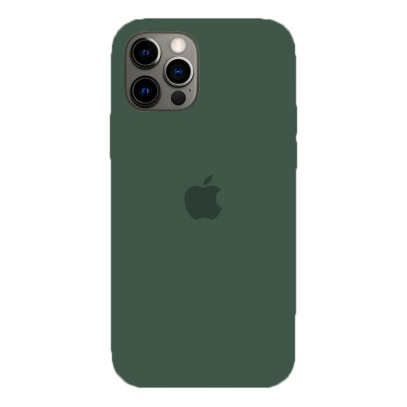Чехол Silicone Case для Apple iPhone 12 Pro Max Dark Green, темно-зеленый