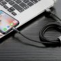 Кабель Baseus Cafule Cable USB For iP special edition 1,5A, 2 м (CALKLF-HG1) Grey/Black
