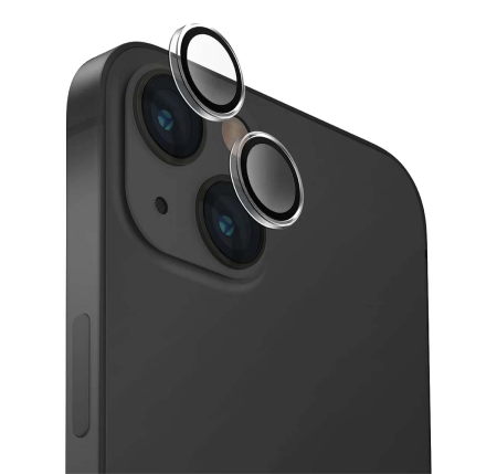 Защитное стекло для камеры iPhone 15/15 Plus UNIQ OPTIX Camera Lens protector Aluminium (IP6.1-6.7(2023)-LENSCLR) Прозрачное