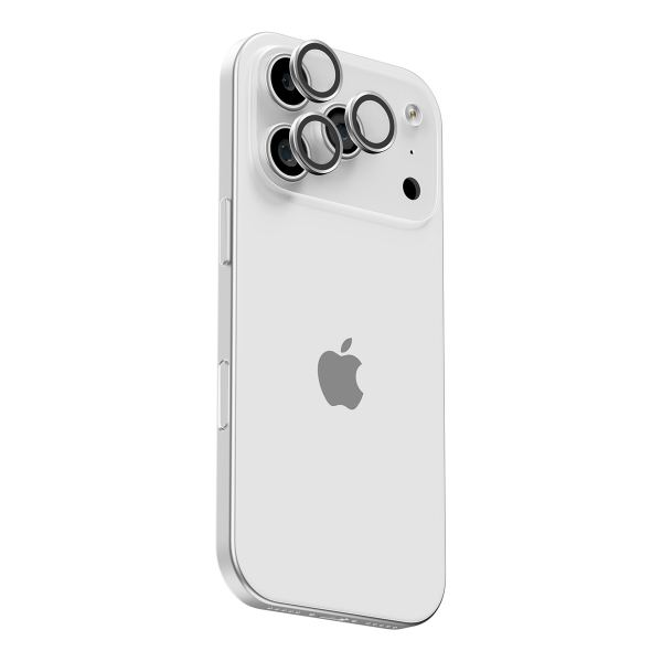 Защитное стекло для камеры iPhone 17 Pro/17 Pro Max uBear Extreme Metal Lens Shield Серебрянное