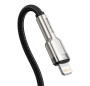Кабель Baseus Cafule Series Metal Data Cable USB to iP 2,4A, 2 м (CALJK-B01) Чёрный