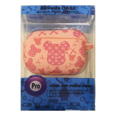 Чехол для AirPods Pro COQUE POUR Розовый с рисунком