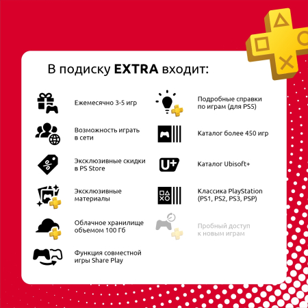 ПО: PS Plus Extra на 1 месяц (Турция)