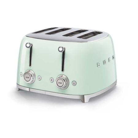 Тостер на 4 ломтика SMEG 50s style (TSF03PGEU) Пастельный зеленый
