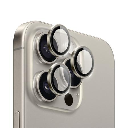 Защитное стекло для камеры iPhone 15 Pro Max WiWU PVD Dual Color Camera Lens Guard Anti-Scratch (LG-004) Серый