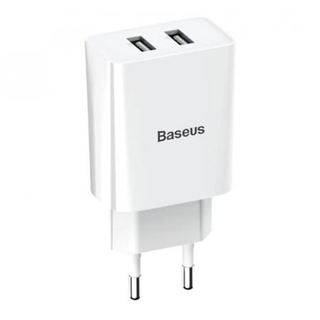 Зарядное устройство Baseus Speed Mini Dual USB Charger 10,5Вт TC-012 (CCFS-R02) Белый