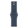 Apple Watch Series 9, 41 мм корпус из алюминия цвета «Silver», ремешок Sport Band размера S/M цвета «Storm Blue»