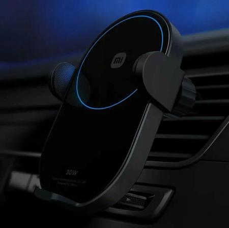 Держатель с беспроводной зарядкой Xiaomi Wireless Car Charger 30W BHR7063CN (W03ZM) Черный