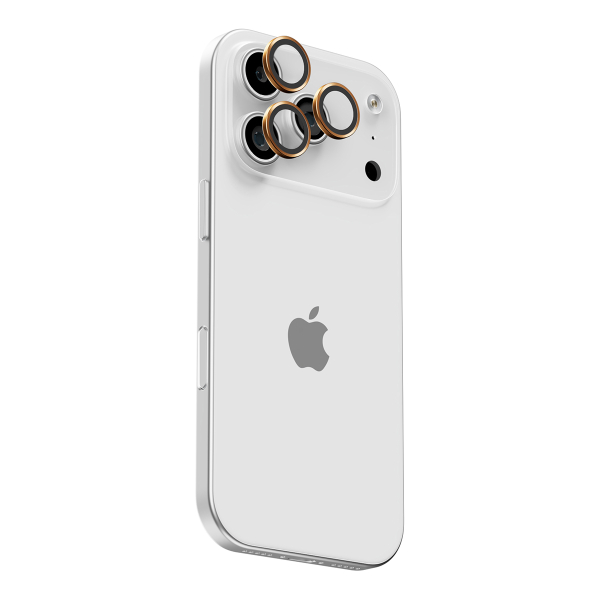 Защитное стекло для камеры iPhone 17 Pro/17 Pro Max uBear Extreme Metal Lens Shield Оранжевое