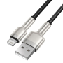 Кабель Baseus Cafule Series Metal Data Cable USB to iP 2,4A, 0,25 м (CALJK-01) Чёрный