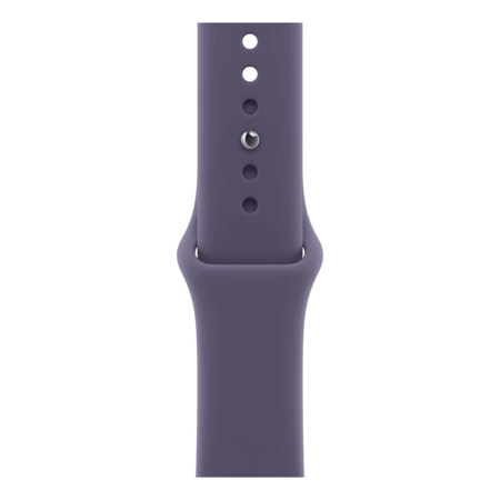 Apple Watch Series 11, 46 мм корпус из алюминия цвета «Silver», ремешок Sport Band размера M/L цвета «Purple Fog»