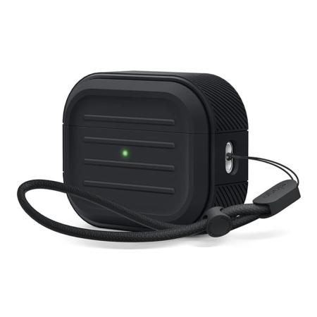 Чехол для AirPods Pro 2 (all) Elago EDC Armor TPU case with Round strap (EAPP2C-ARMOR+ROSTR-BK) Черный