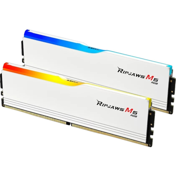 Оперативная память G.SKILL Ripjaws M5 RGB (F5 6000J3636F16GX2 RM5RW) DDR5 32GB 6000MHz CL36 UDIMM 2x16GB RGB White