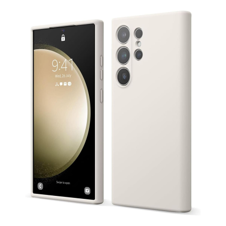 Чехол для Samsung Galaxy S24 Ultra Elago Soft silicone Liquid (EGS24SC68-ST) Stone, белый