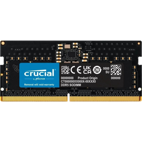 Оперативная память Crucial (CT8G56C46S5) DDR5 8GB 5200MHz CL42 SO DIMM 1x8GB